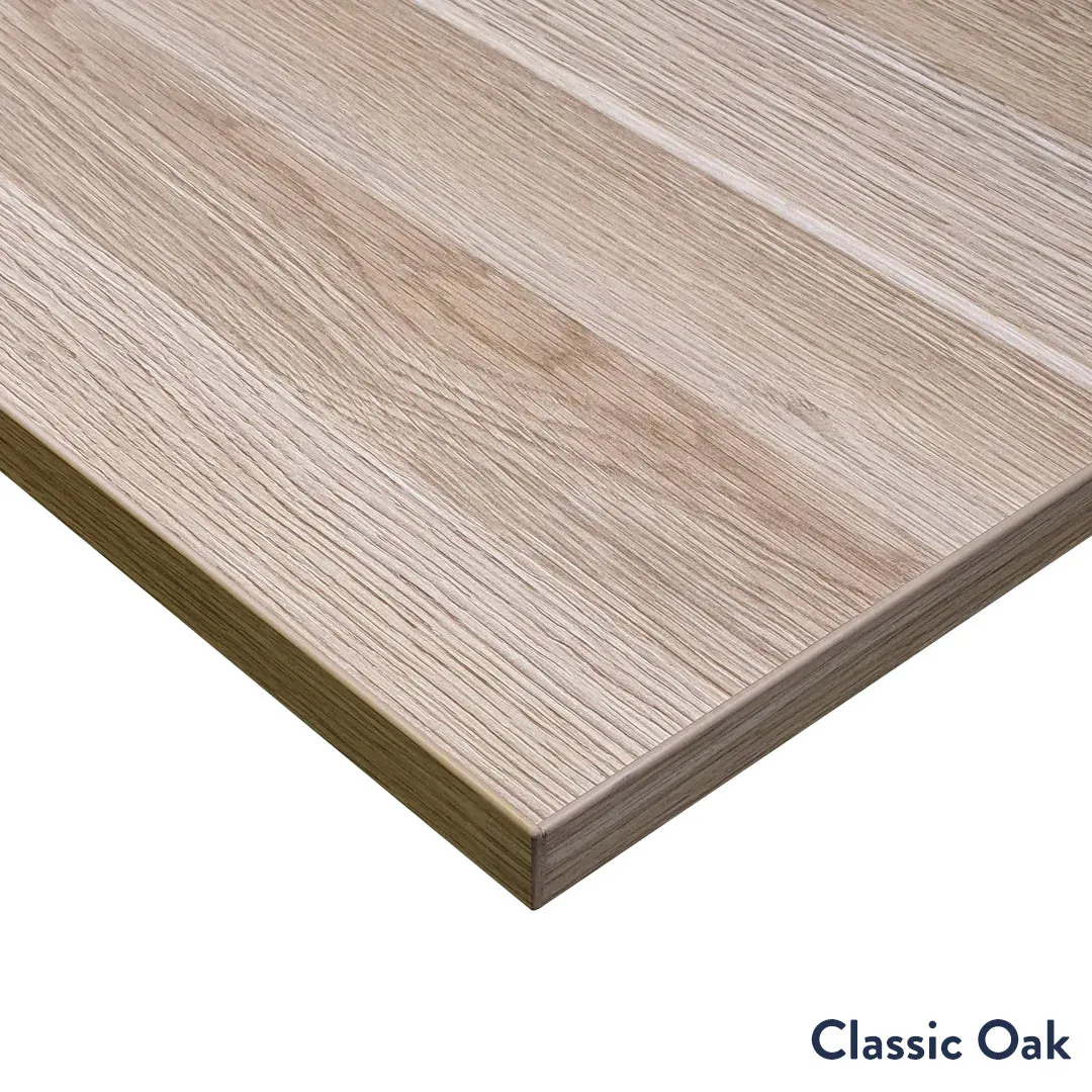 Desky Eco L-Shape Melamine Sit Stand Desk