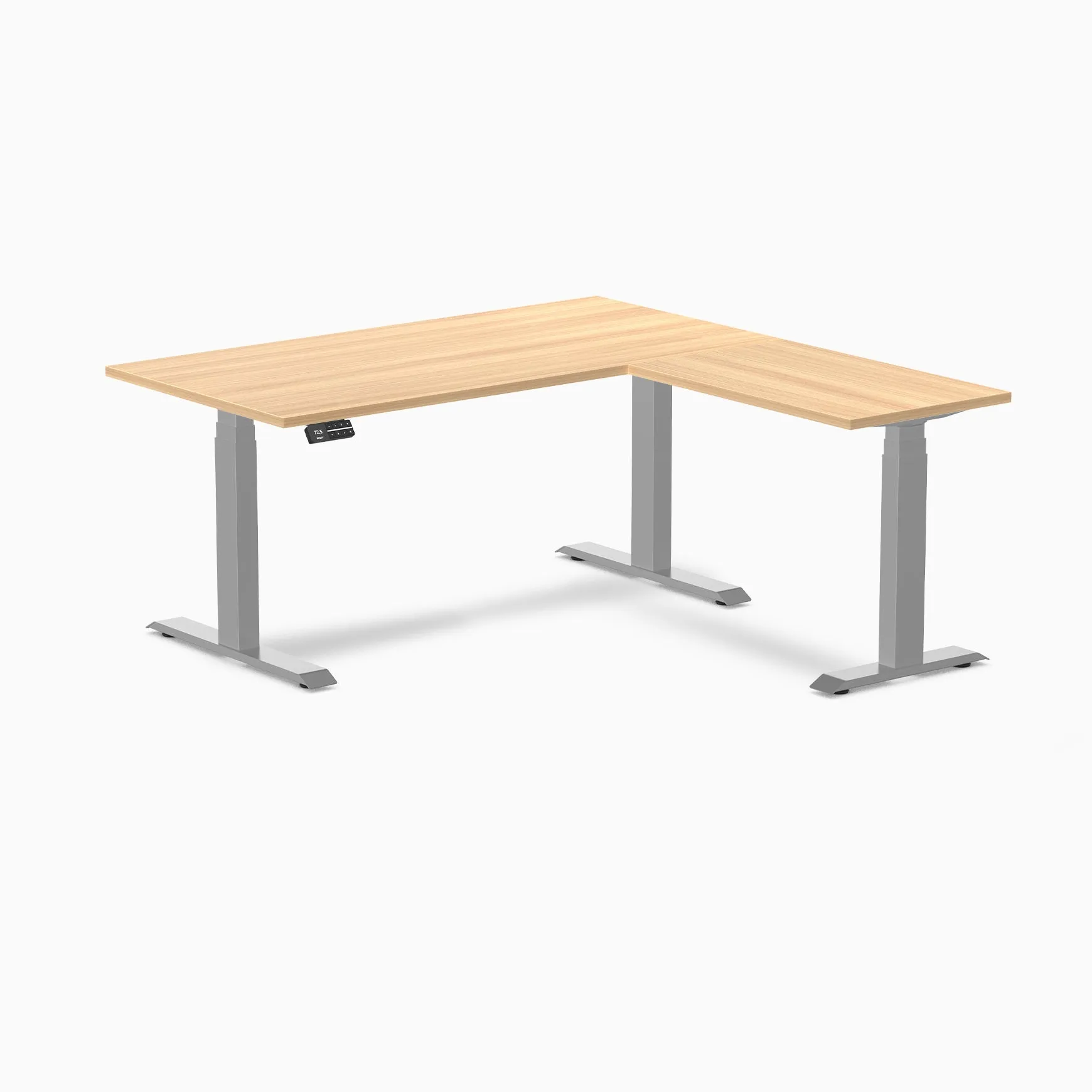 Desky Eco L-Shape Melamine Sit Stand Desk