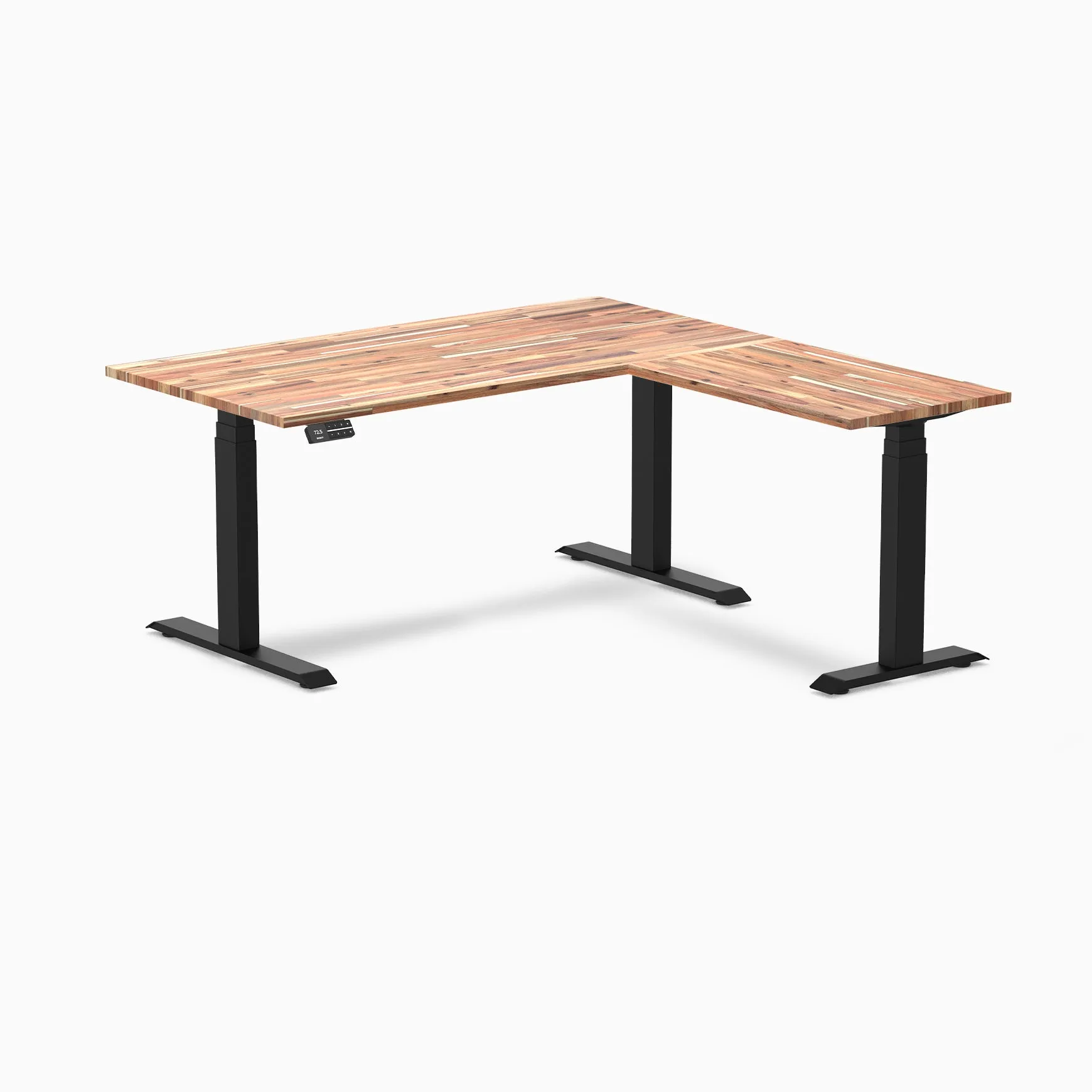 Desky Softwood L-Shape Sit Stand Desk