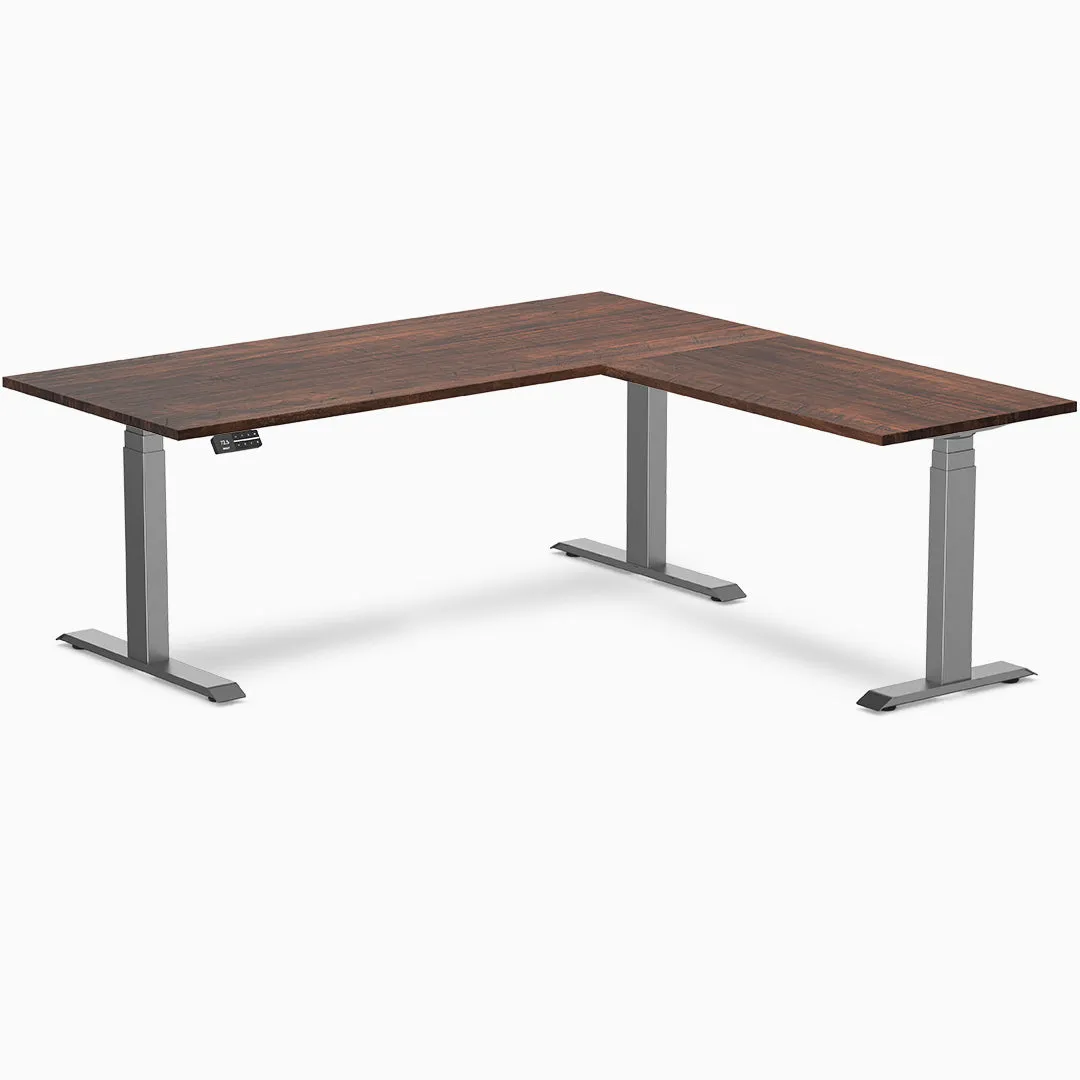 Desky Softwood L-Shape Sit Stand Desk
