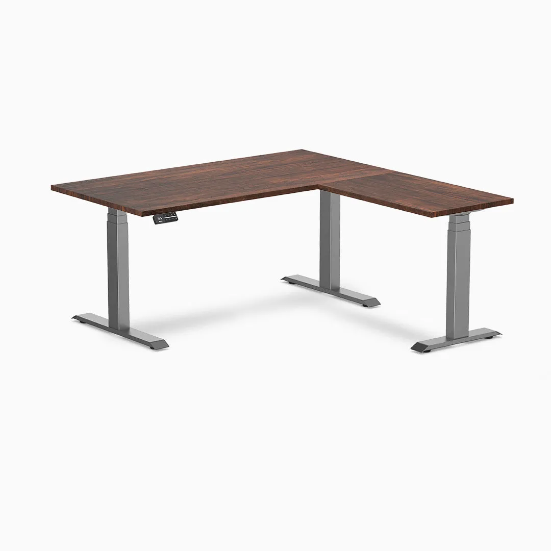 Desky Softwood L-Shape Sit Stand Desk