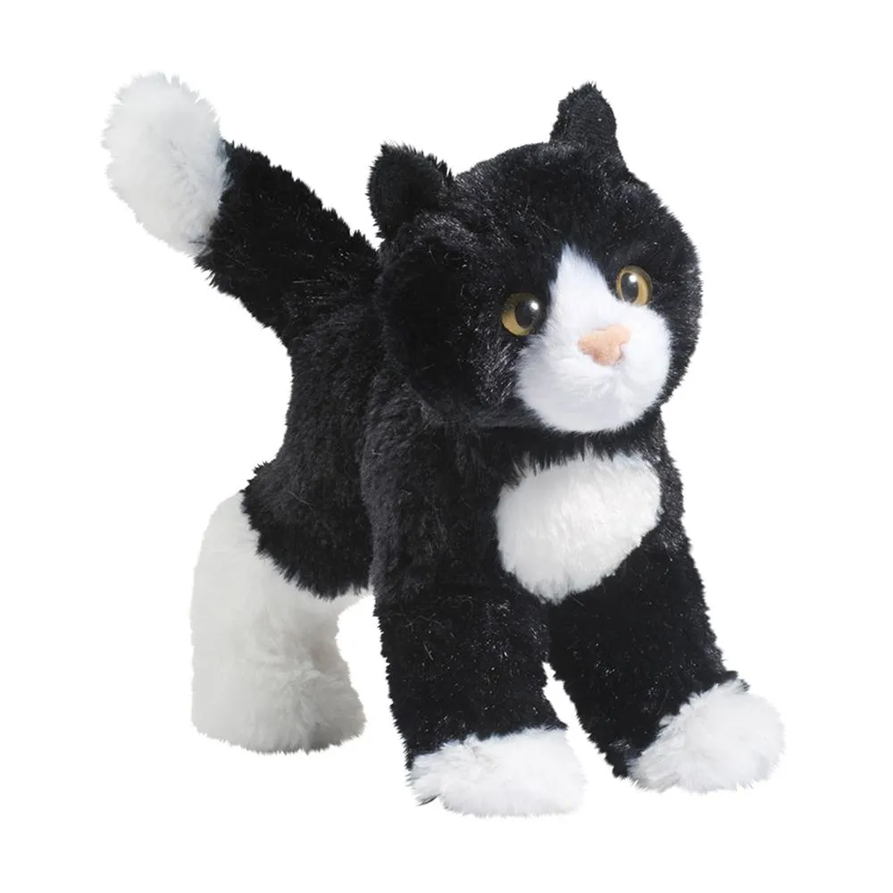 Douglas Cuddle Toys - Snippy Black & White Cat Plush Toy