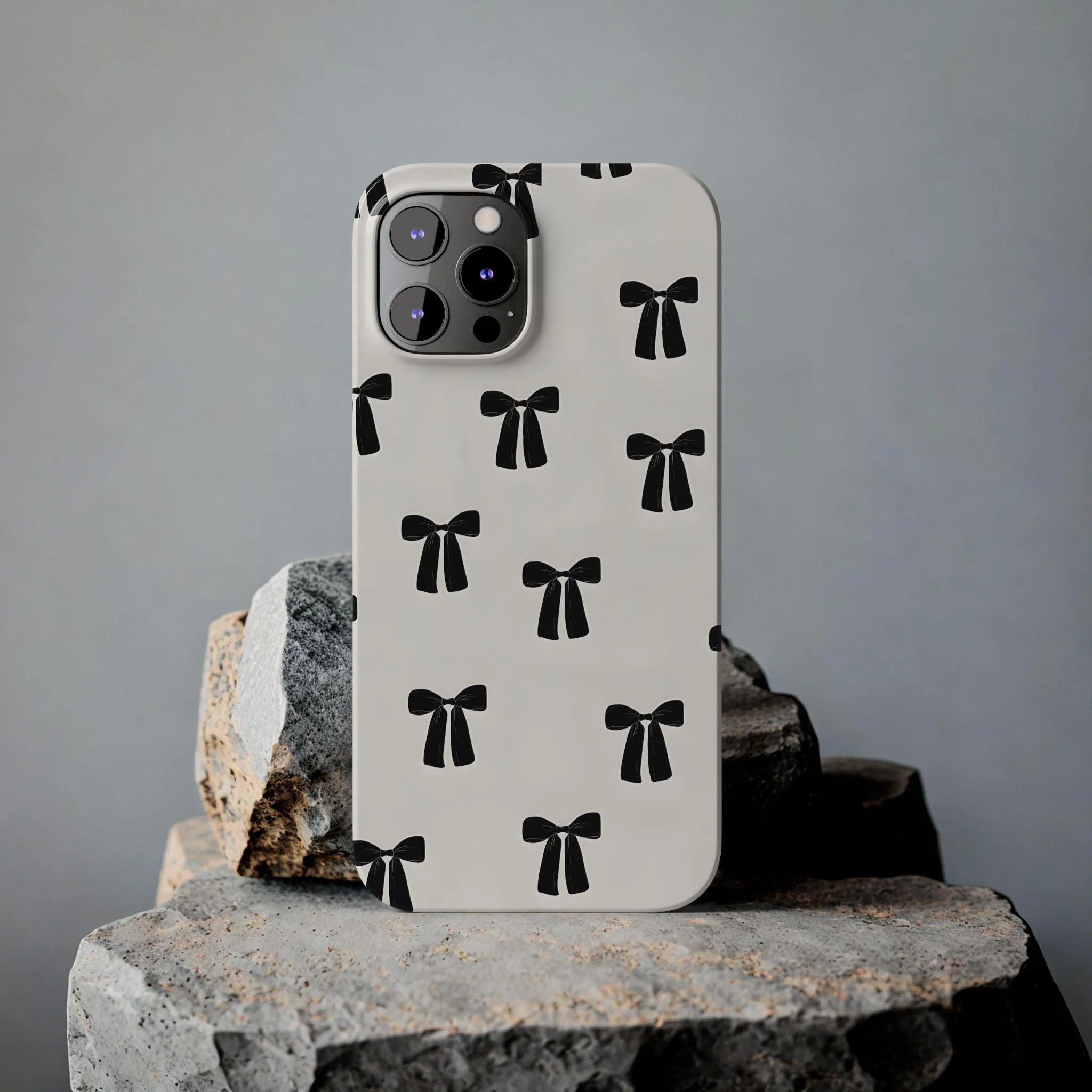 Eboné Bow Chic Slim Phone Case - Aesthetic, Trendy, and Impact-Resistant