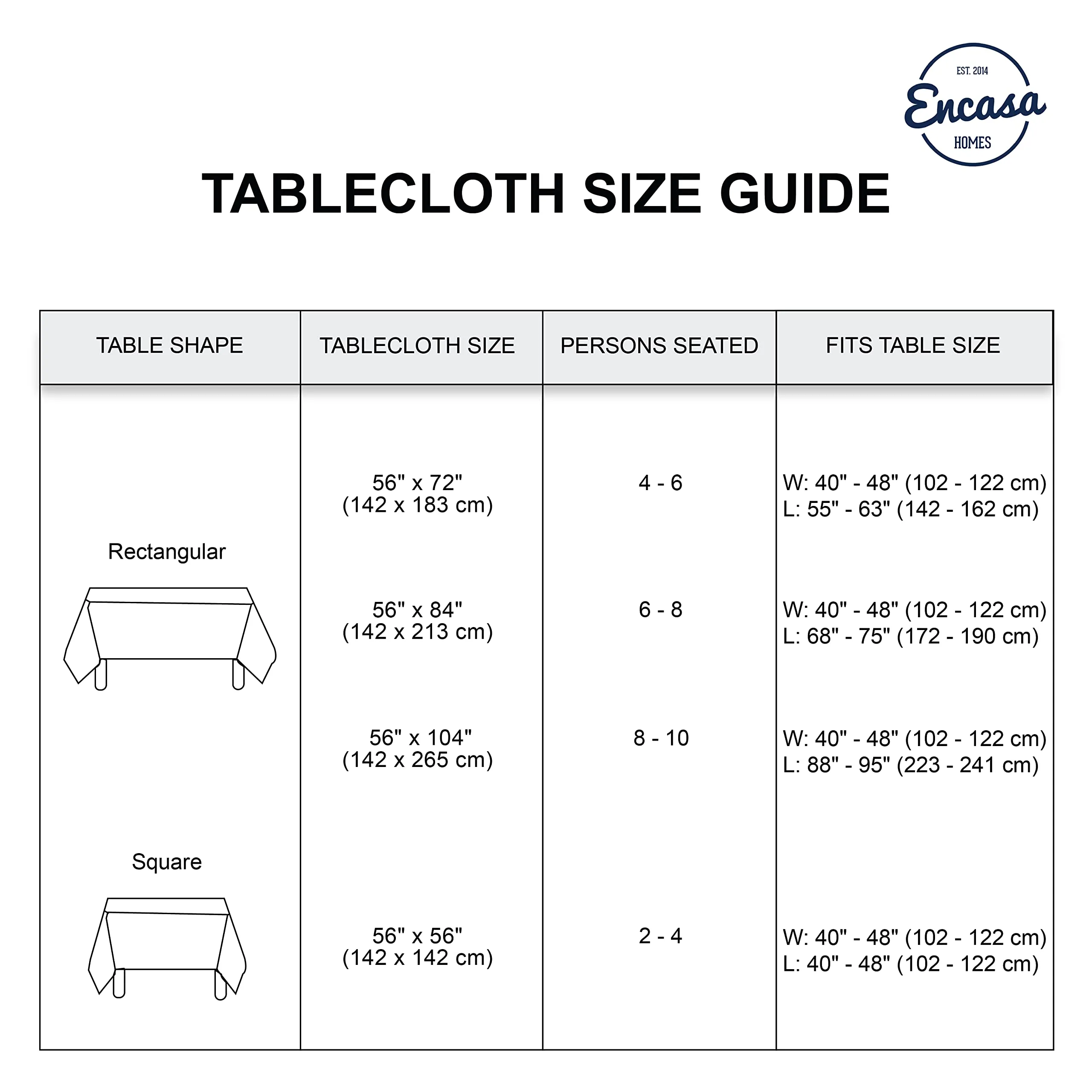 Encasa Cotton Rectangle Table Cloth for 7.5 ft | (140x230 cm) | Buffalo Black Checks | Dining Tablecloth for Decoration