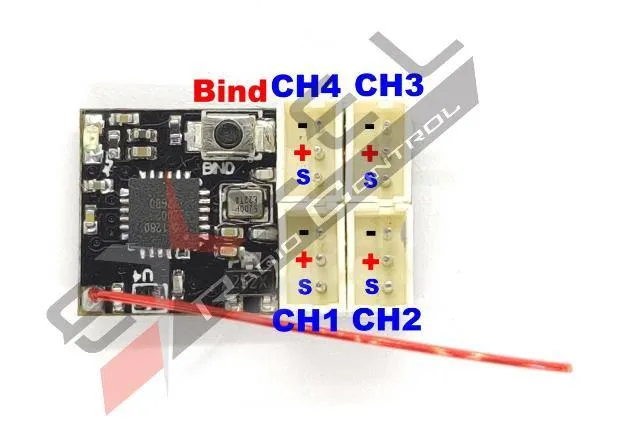 Excel RC DasMikro DSK-148 V2 AFHDS3 Micro 4CH Receiver For (FlySky Noble NB4)