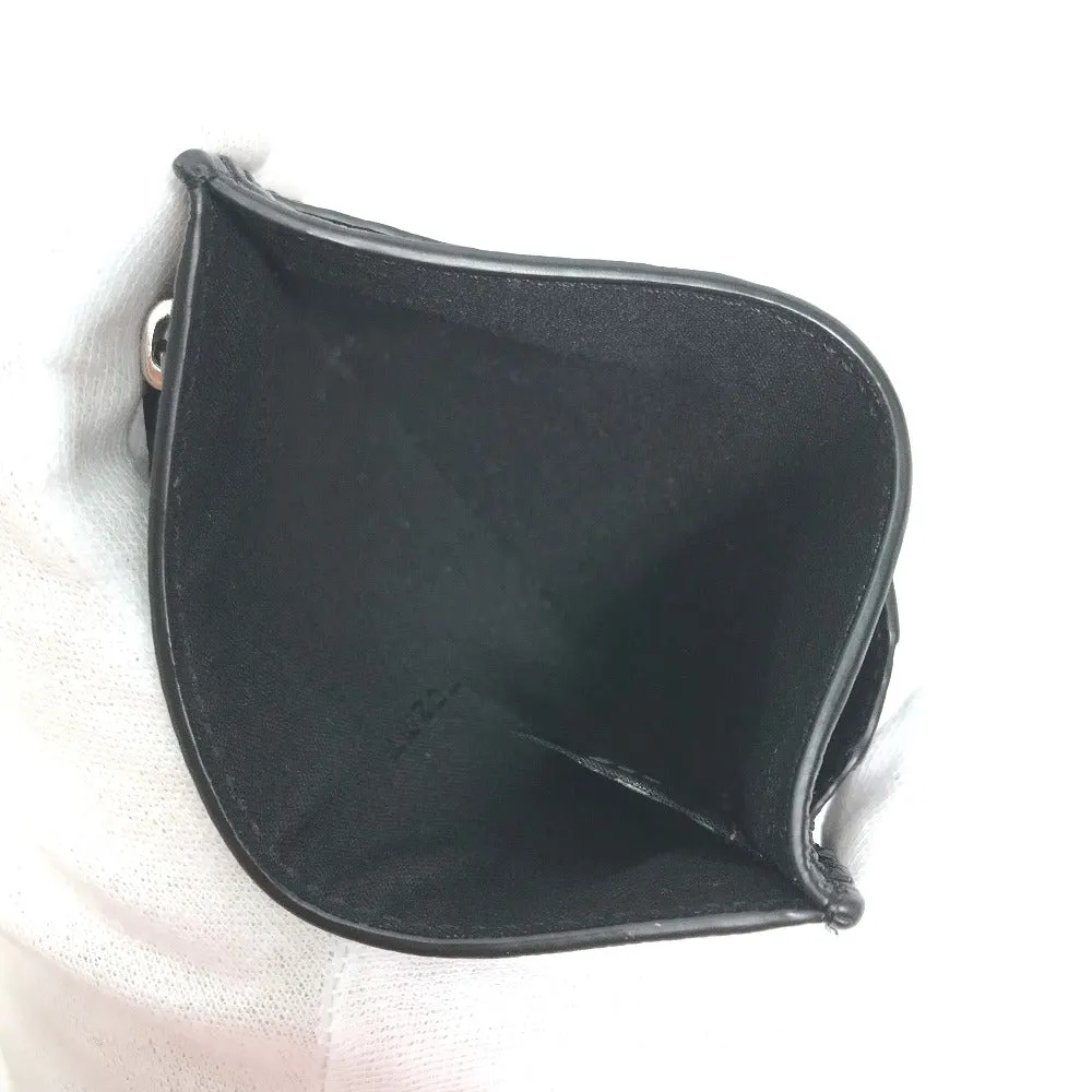FENDI Coin case 7M0310 leather black Fragment case logo mens Used