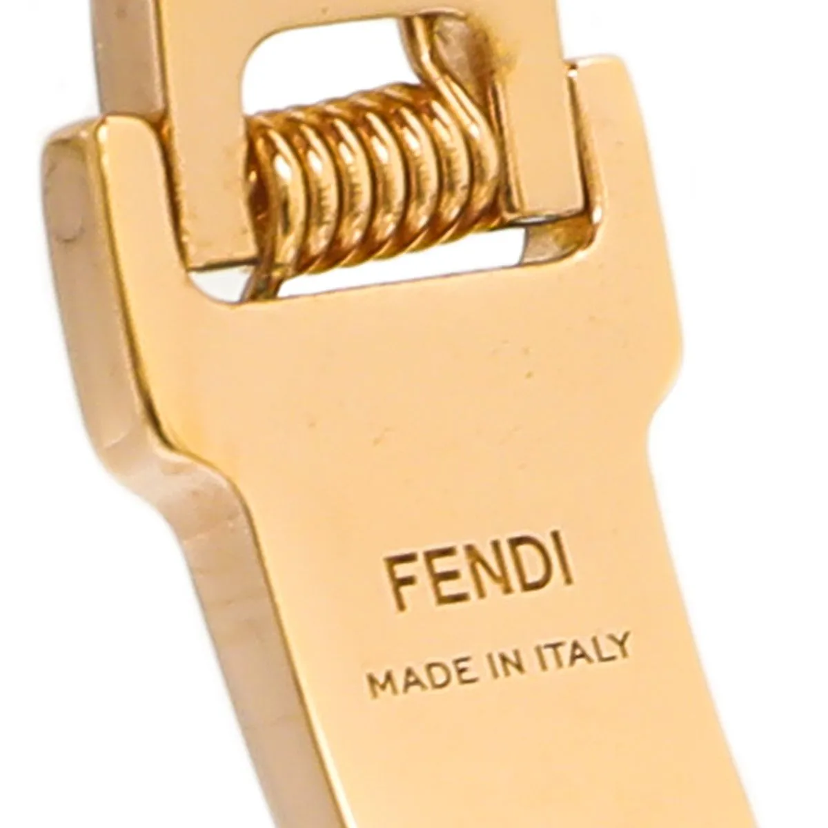 Fendi F is Fendi White Green Medium Cuff Bracelet 8AG793