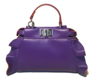 FENDI Purple Micro Mini Peekaboo Bag