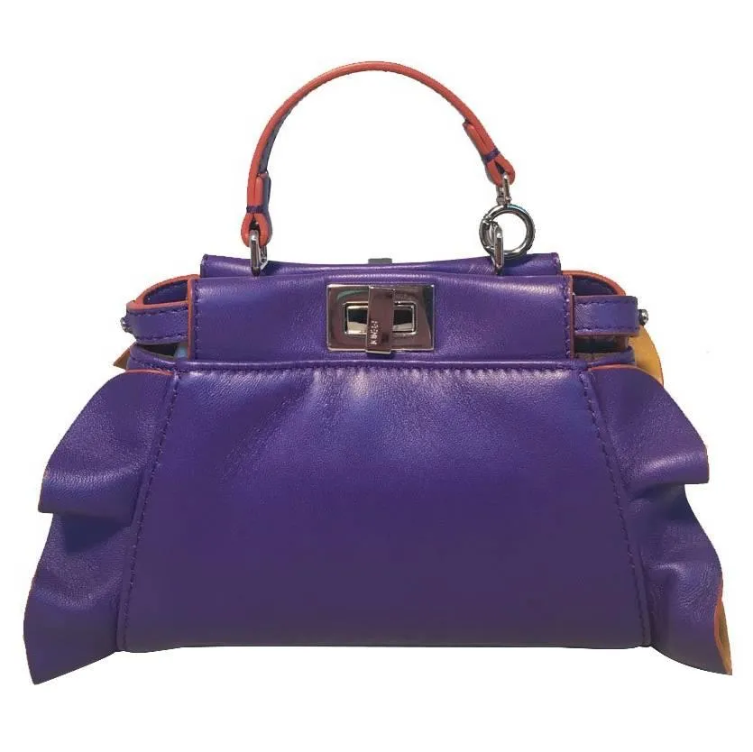 FENDI Purple Micro Mini Peekaboo Bag