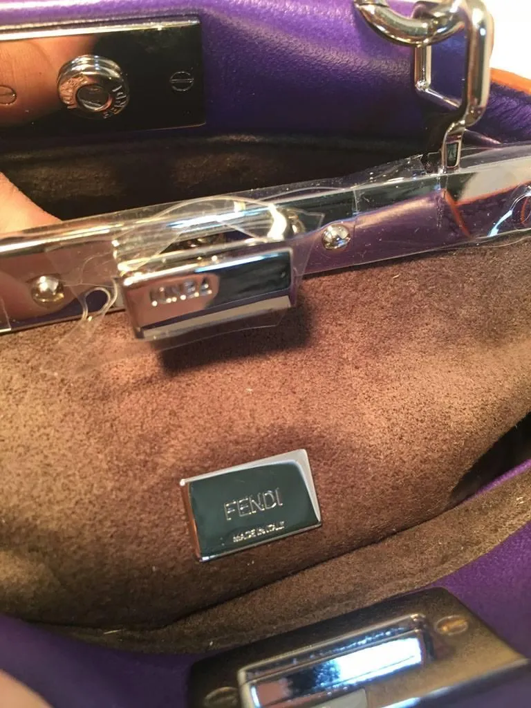 FENDI Purple Micro Mini Peekaboo Bag