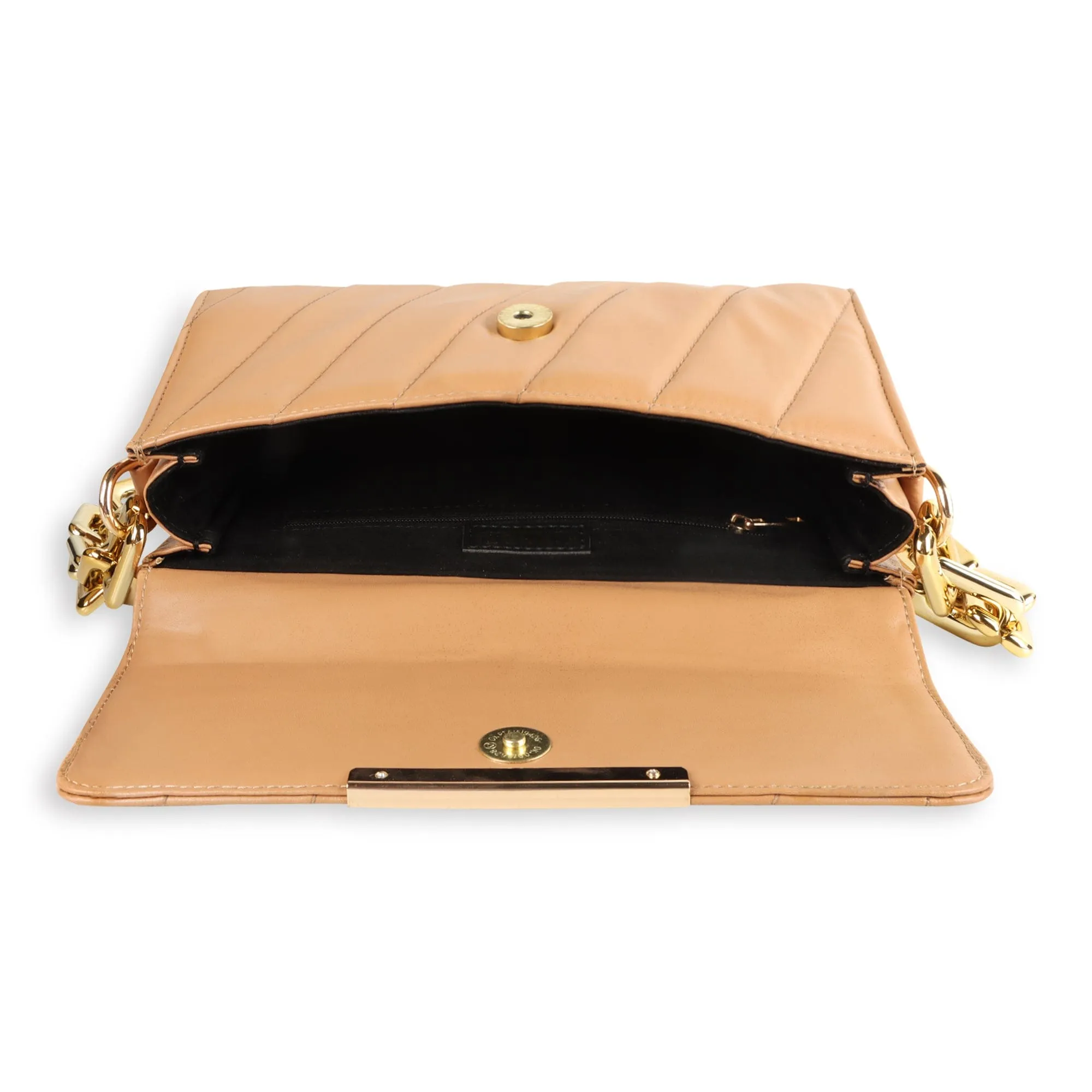 Flap Gold Plated Shoulder Bag