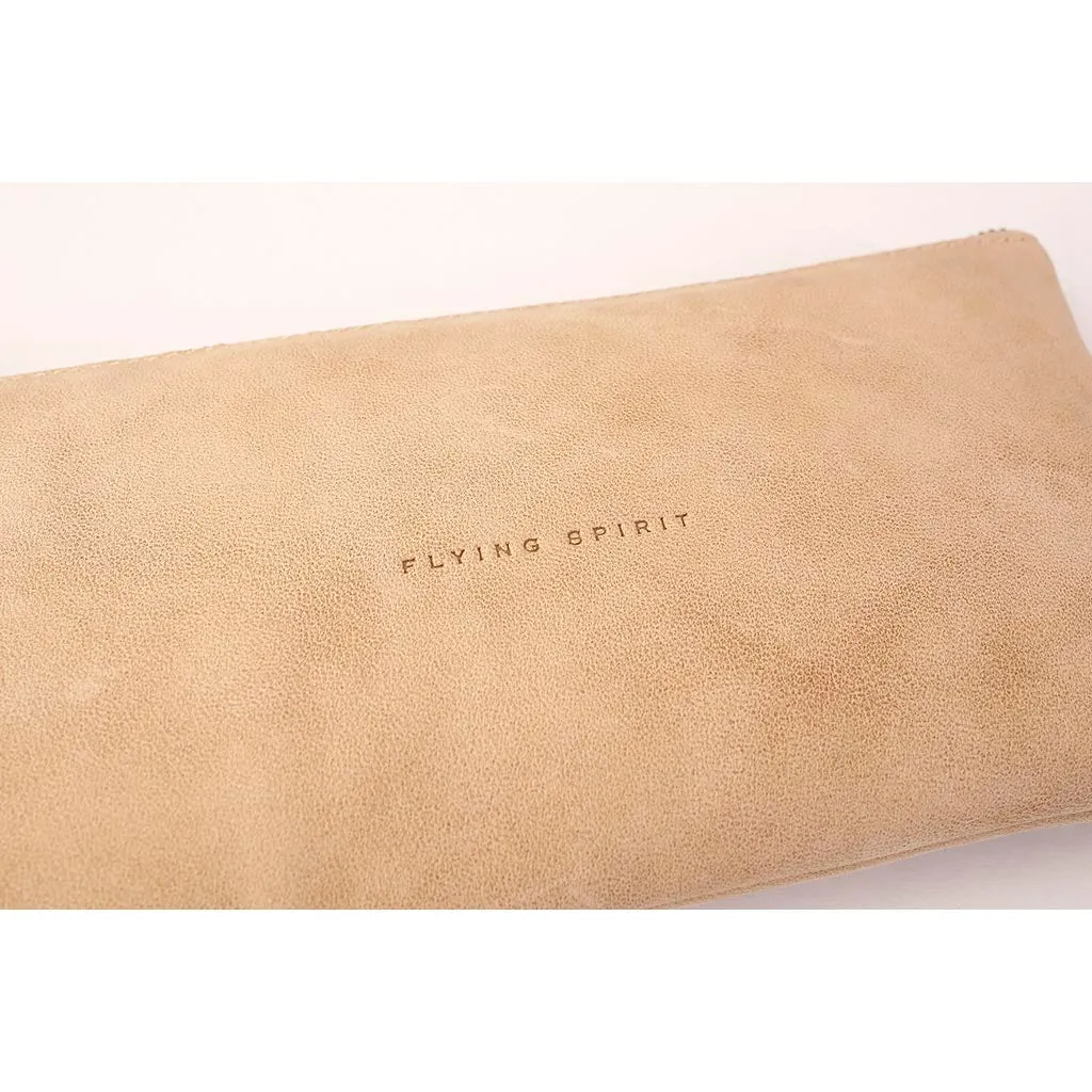 Flying Spirit Pencil Case Flat Beige