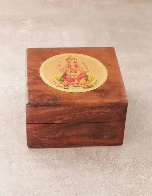 Ganesha Wooden Keepsake Box