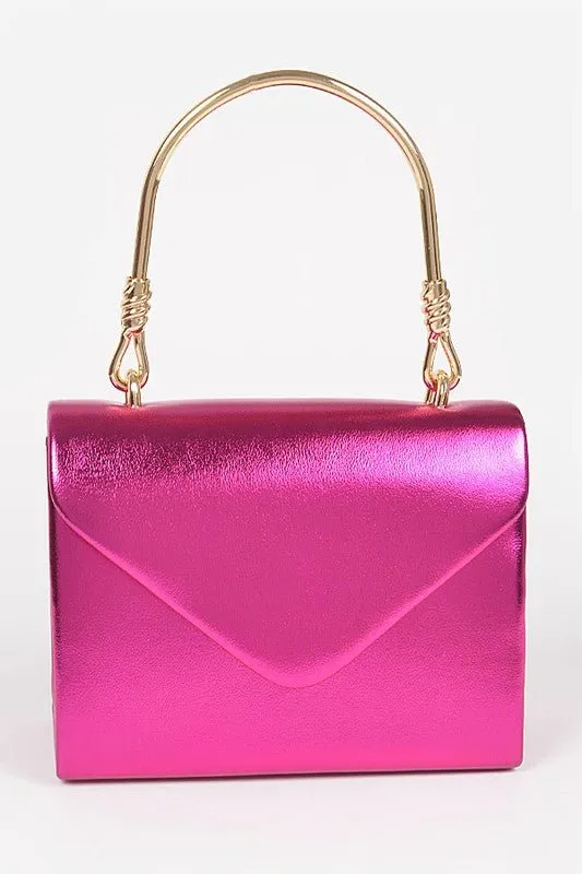 Glimmering Nights Metallic Clutch Bag