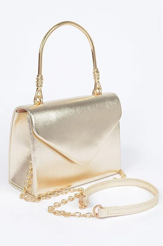 Glimmering Nights Metallic Clutch Bag