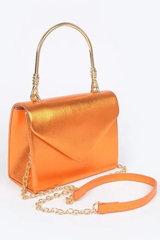 Glimmering Nights Metallic Clutch Bag