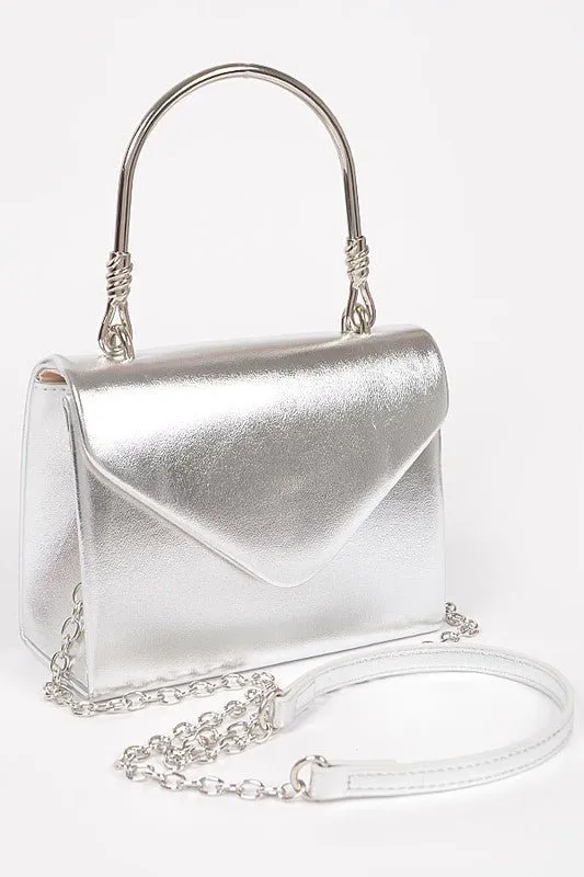 Glimmering Nights Metallic Clutch Bag