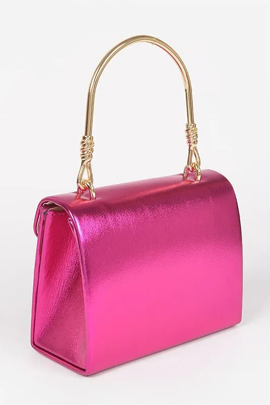 Glimmering Nights Metallic Clutch Bag