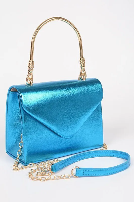 Glimmering Nights Metallic Clutch Bag