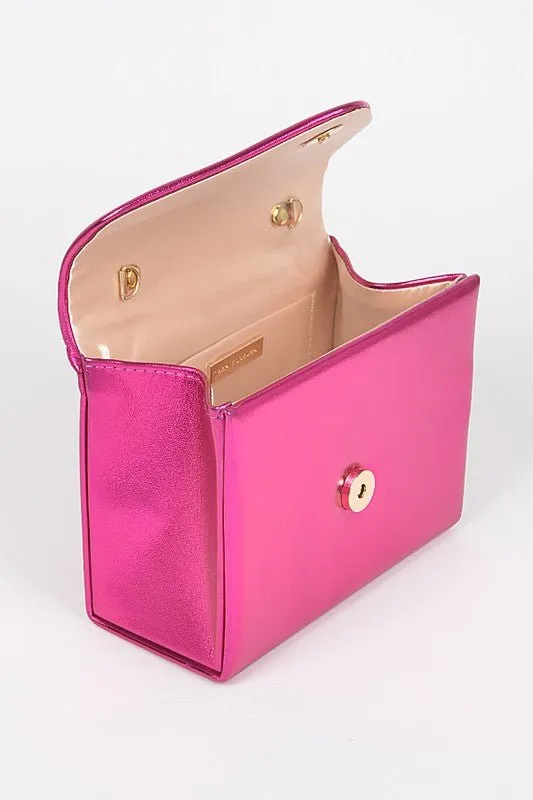 Glimmering Nights Metallic Clutch Bag