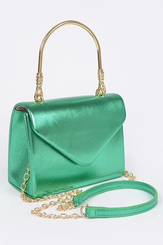 Glimmering Nights Metallic Clutch Bag