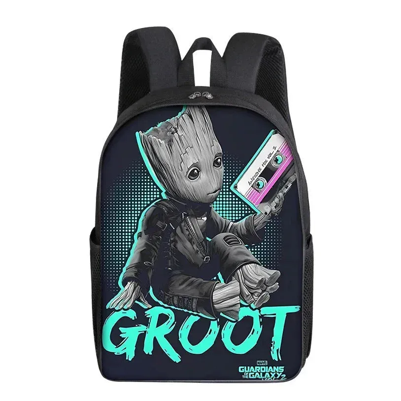 Groot Marvel Superhero Backpack - Adorable Cartoon Design for School and Office, Ideal Gift for Students and Kids