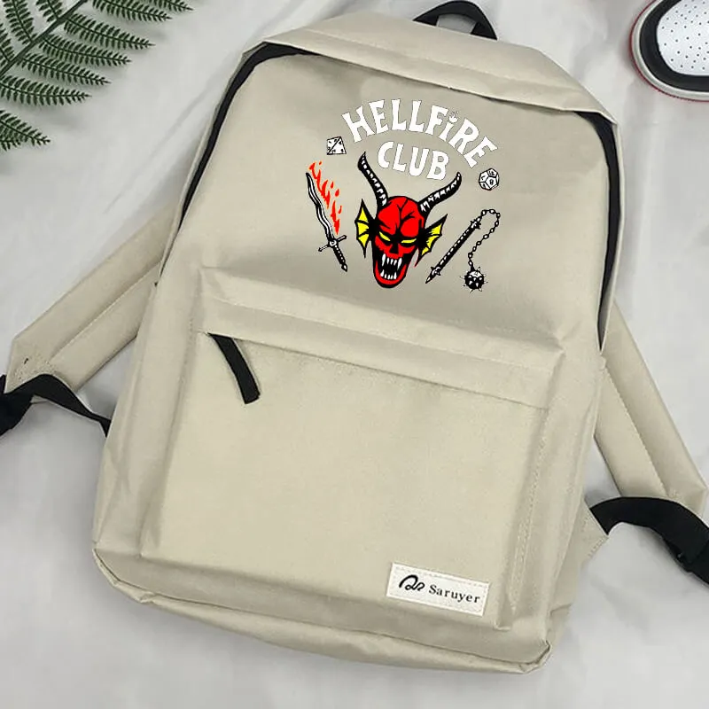 Hellfire Club 4 Schoolbag Backpack Demogorgon Monster Teenagers Boys Girls Laptop Outdoor Travel Bag