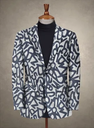 Italian Silk Alfabeto Jacket