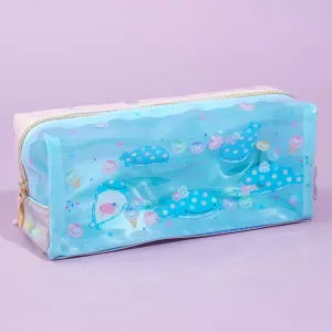 Jinbesan & Icekurage Semi-Transparent Rectangular Pencil Case