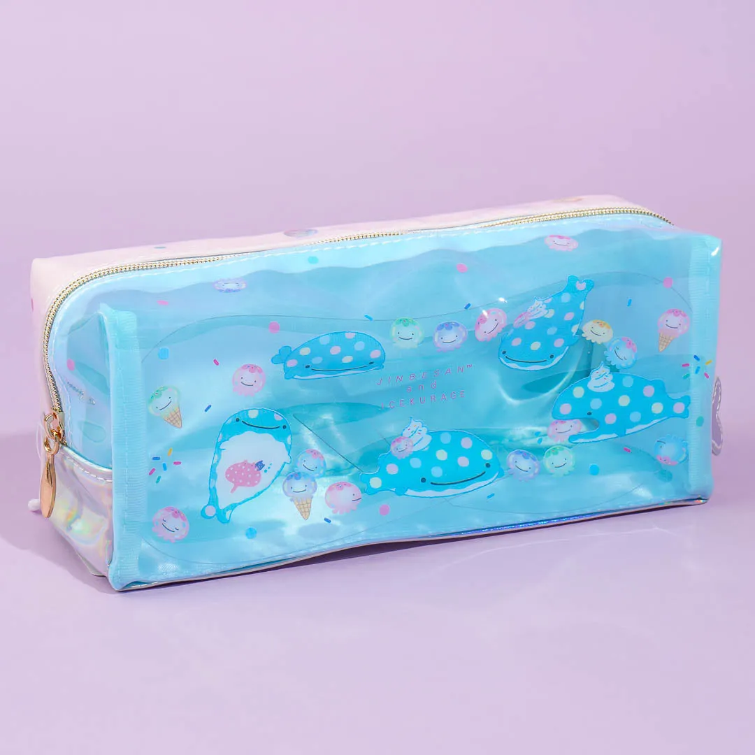 Jinbesan & Icekurage Semi-Transparent Rectangular Pencil Case