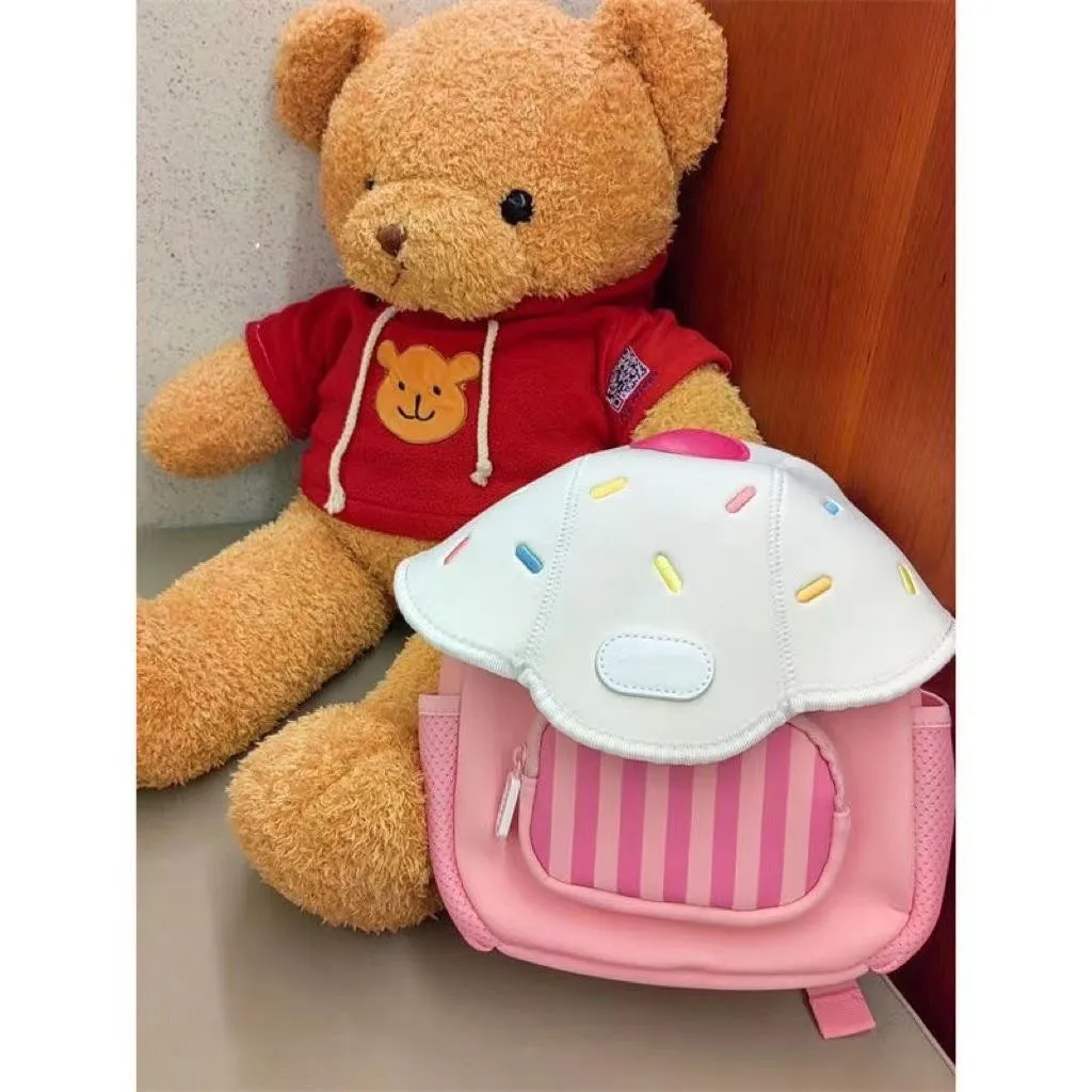 Korean Cream Common Blue and White Sweet Backpack  New Summer Cute Student Travel Backpack