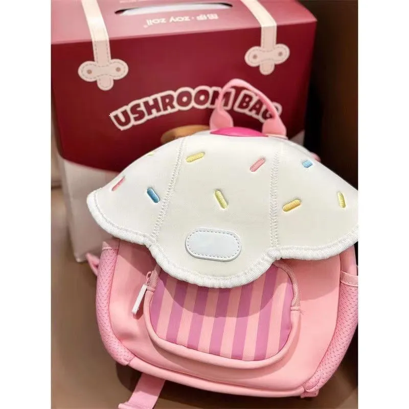 Korean Cream Common Blue and White Sweet Backpack  New Summer Cute Student Travel Backpack
