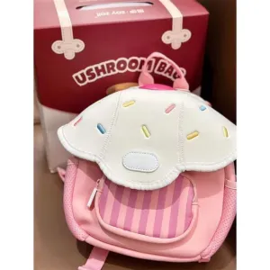Korean Cream Common Blue and White Sweet Backpack  New Summer Cute Student Travel Backpack