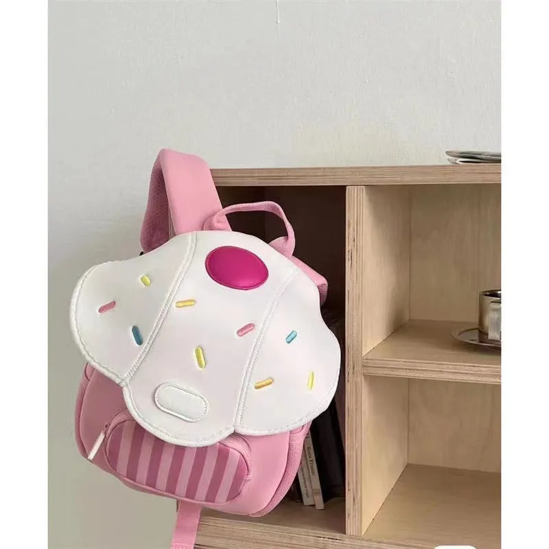 Korean Cream Common Blue and White Sweet Backpack  New Summer Cute Student Travel Backpack