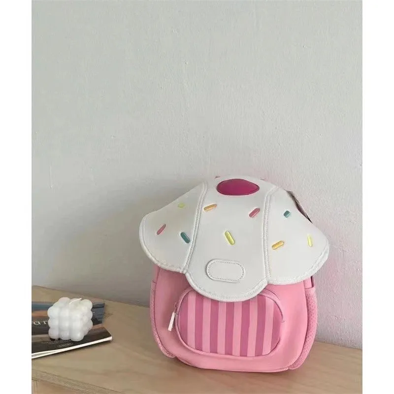 Korean Cream Common Blue and White Sweet Backpack  New Summer Cute Student Travel Backpack