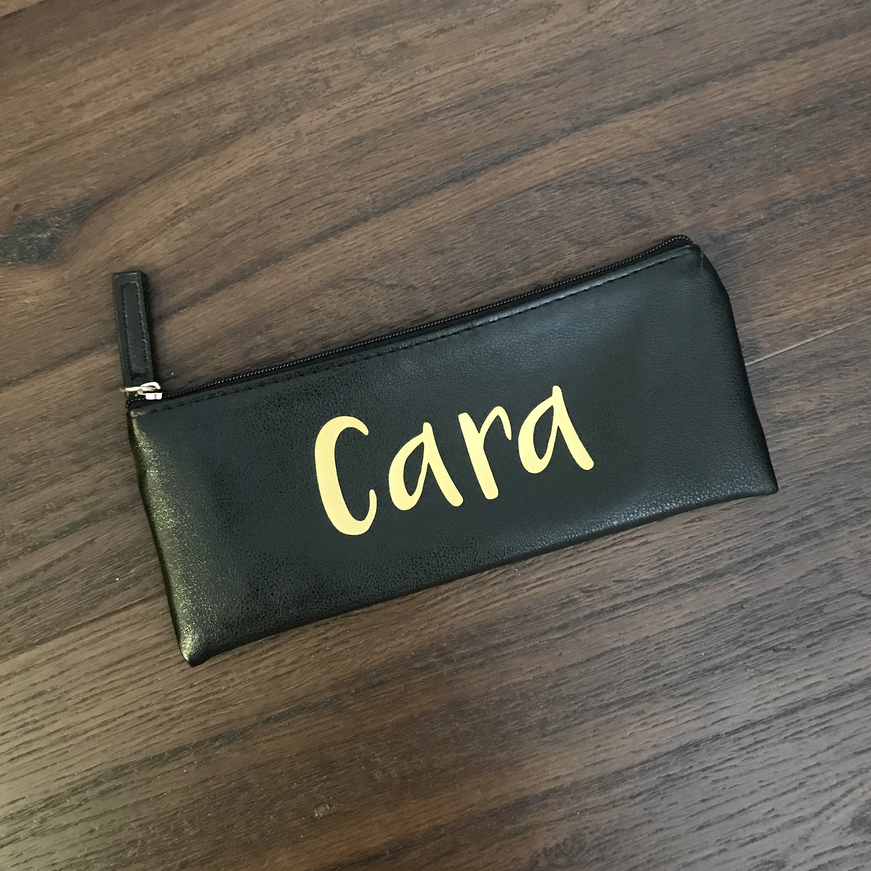Leather Pencil Case - Black