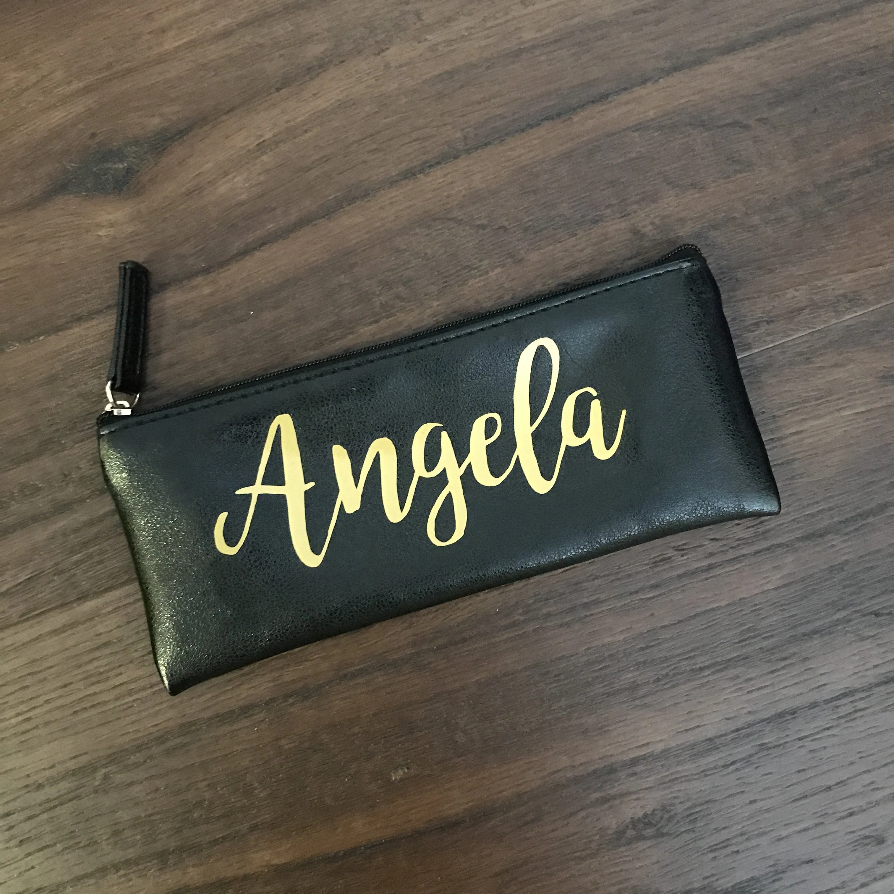 Leather Pencil Case - Black