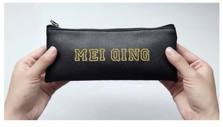 Leather Pencil Case - Black