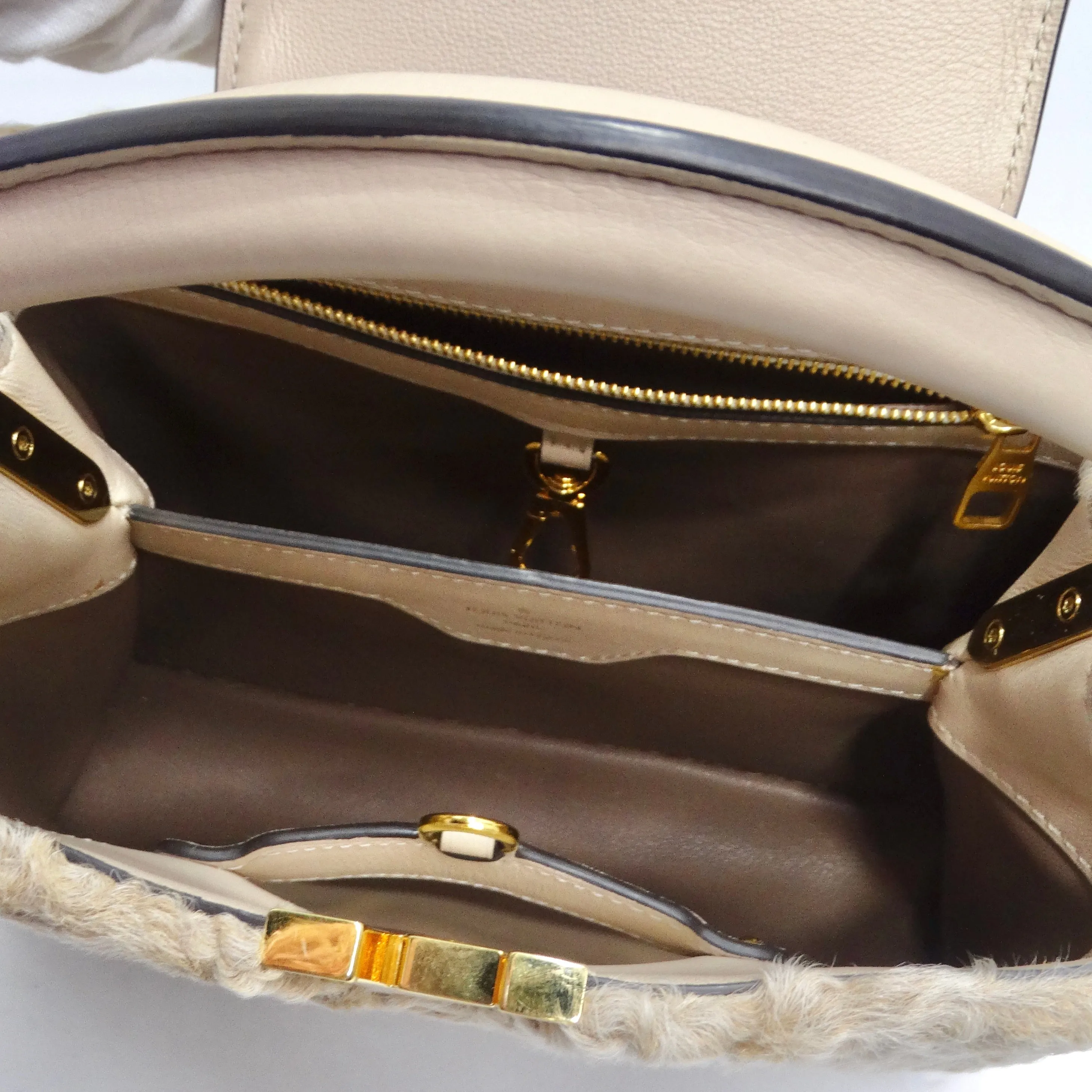 Louis Vuitton Capucines Astrakhan Fur Handbag