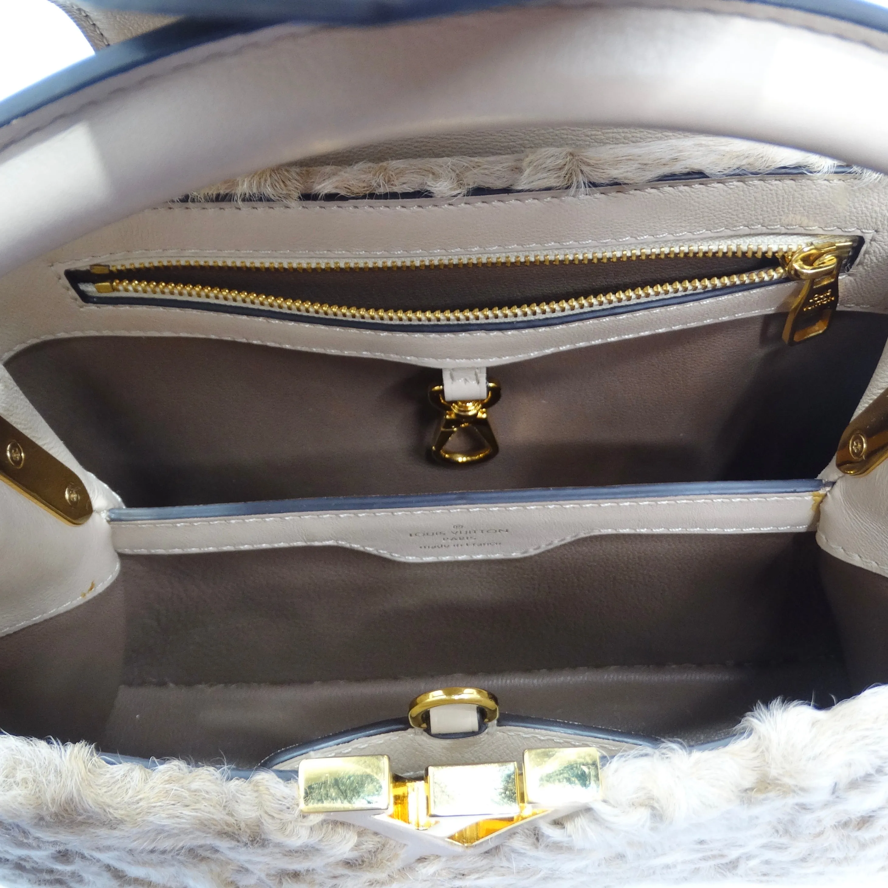 Louis Vuitton Capucines Astrakhan Fur Handbag