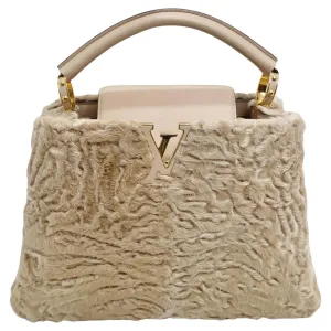 Louis Vuitton Capucines Astrakhan Fur Handbag
