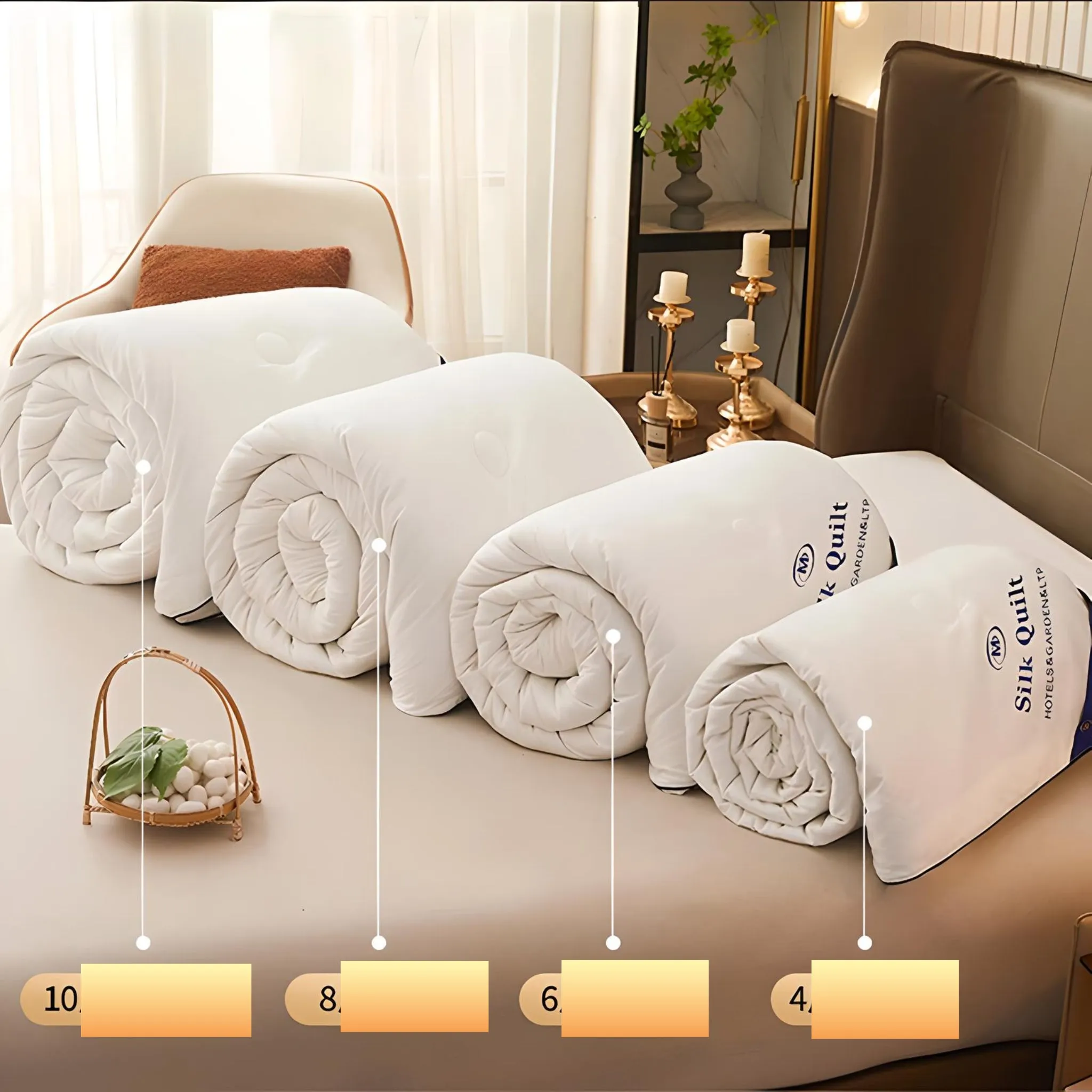 Luxurious 100% Mulberry Silk Thickened Winter Quilt - 5kg