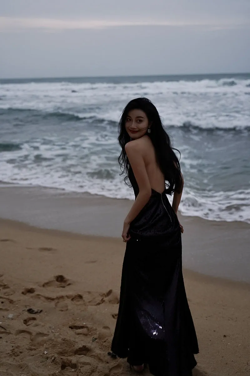Luxurious Dark V Light Dress