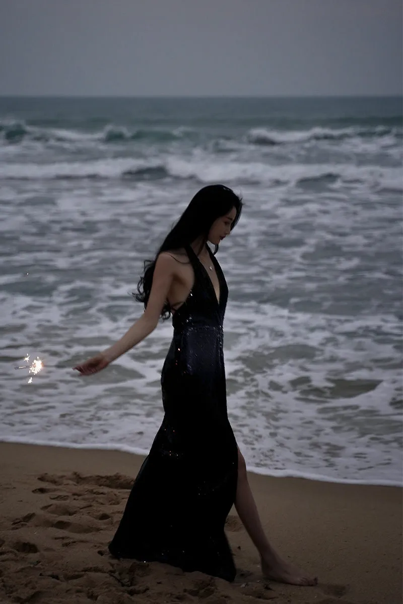 Luxurious Dark V Light Dress