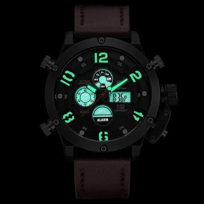 Luxurious Genuine Leather Deluxe Military Watch