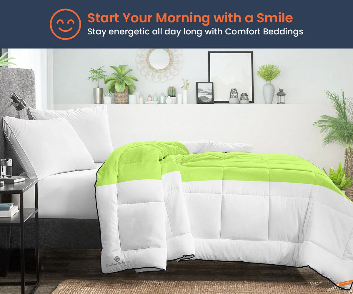Luxurious Parrot Green contrast comforter Sets