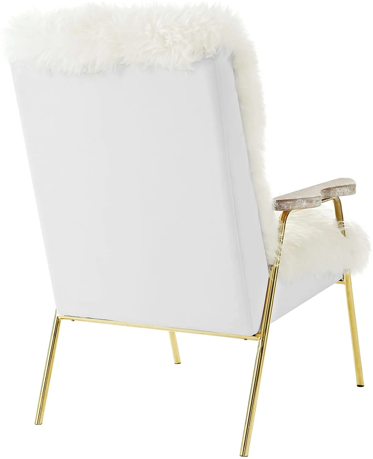 Luxurious Sheepskin Wool Accent Lounge Arm Chair