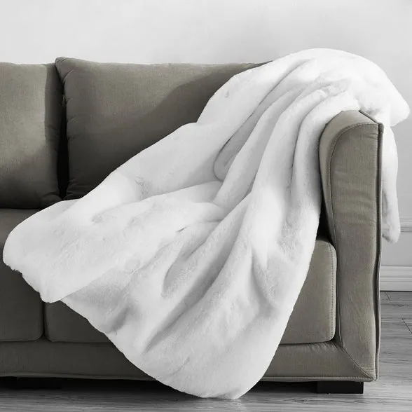 Luxurious Soft Faux Fur Throw (2 Pack)