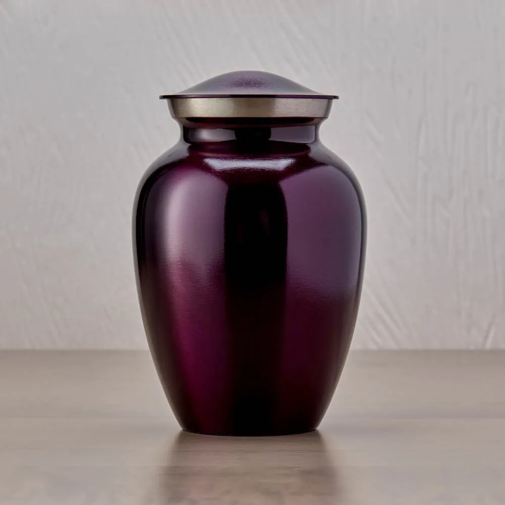 Luxurious Violet Cremation Urn in Small