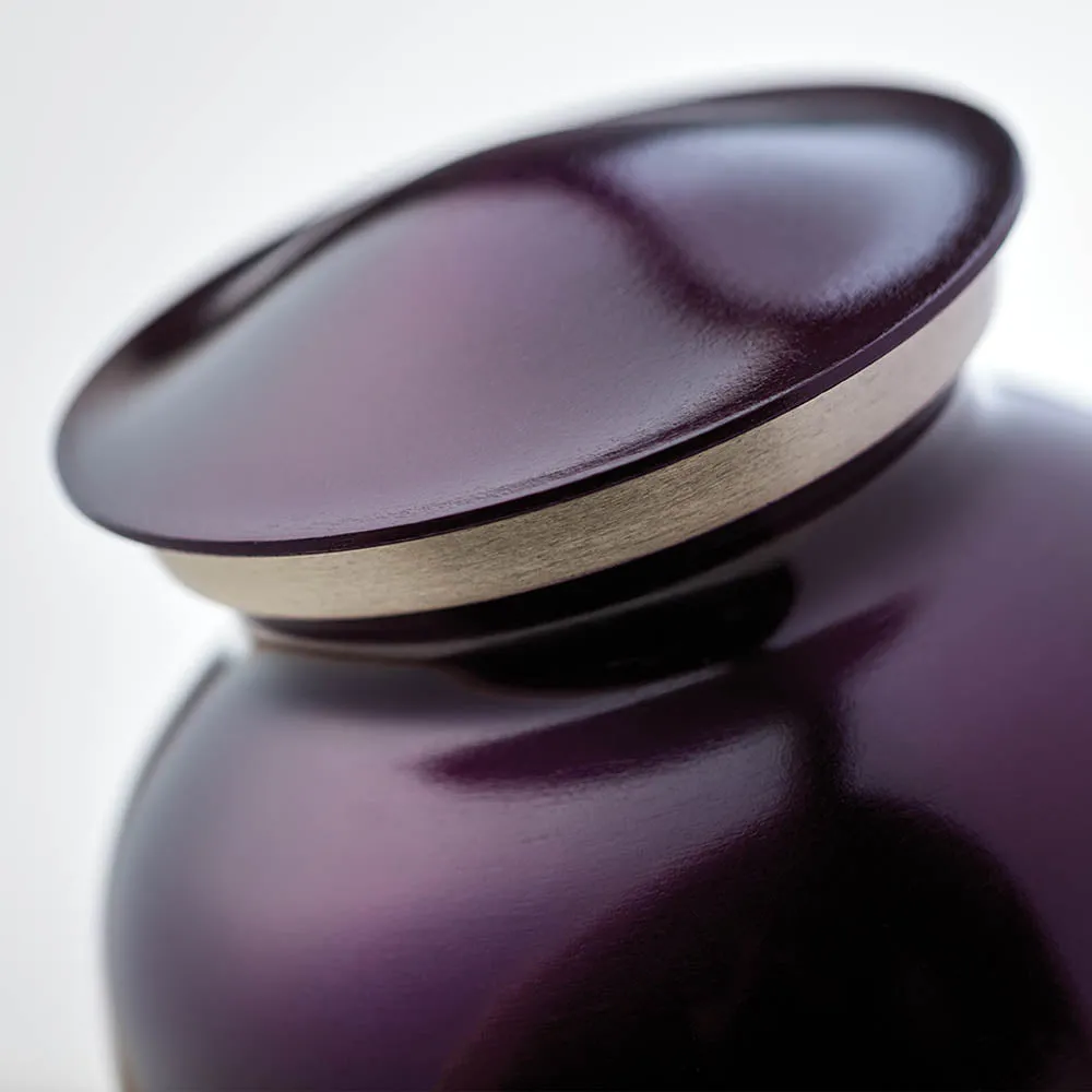 Luxurious Violet Cremation Urn in Small